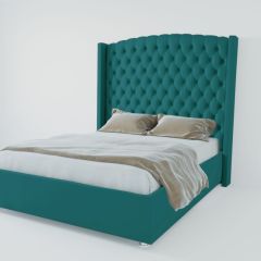 Кровать Берлин ЛЮКС с ПМ 2000 (велюр бирюзовый) в Надыме - nadym.mebel24.online | фото 3