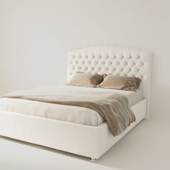 Кровать Берлин с ПМ 1200 (экокожа белая) в Надыме - nadym.mebel24.online | фото 3