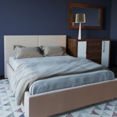Кровать Корсика с ПМ 1600 (экокожа бежевая) в Надыме - nadym.mebel24.online | фото 2