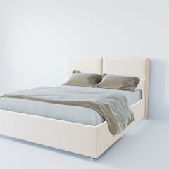 Кровать Корсика с ПМ 1600 (экокожа белая) в Надыме - nadym.mebel24.online | фото 2