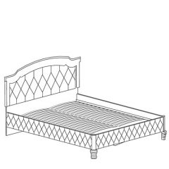 Кровать с обивкой №488 Марлен (1600) Кремовый белый в Надыме - nadym.mebel24.online | фото 2