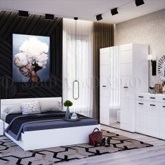 НЭНСИ NEW Кровать 1,6 м с ПМ (Белый глянец холодный/Белый) в Надыме - nadym.mebel24.online | фото 2