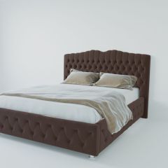 Кровать Нягань с ПМ 1200 (экокожа коричневая) в Надыме - nadym.mebel24.online | фото 2