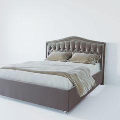 Кровать Нягань с ПМ 1200 (велюр темно-серый) в Надыме - nadym.mebel24.online | фото 2