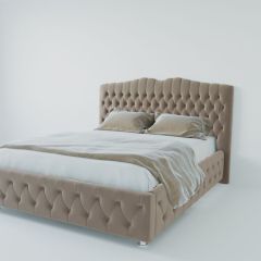 Кровать Нягань с ПМ 1400 (велюр серый) в Надыме - nadym.mebel24.online | фото