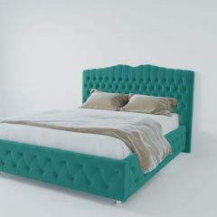 Кровать Нягань с ПМ 1800 (велюр бирюзовый) в Надыме - nadym.mebel24.online | фото 2