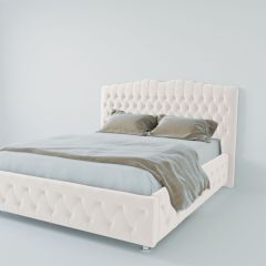 Кровать Нягань с ПМ 2000 (экокожа белая) в Надыме - nadym.mebel24.online | фото 2