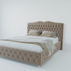Кровать Нягань с ПМ 900 (велюр серый) в Надыме - nadym.mebel24.online | фото 2