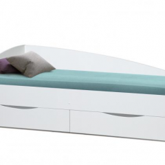 Кровать одинарная "Фея - 3" асимметричная 1900х800 (белая) в Надыме - nadym.mebel24.online | фото 1