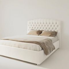 Кровать Берлин без основания 2000 (экокожа белая) в Надыме - nadym.mebel24.online | фото