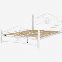 Кровать "Фортуна 1" КМД 2.01 Белая (1600*2000) (ножки-белые) с коваными элементами в Надыме - nadym.mebel24.online | фото 2