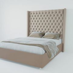 Кровать Версаль ЛЮКС без основания 1200 (велюр серый) в Надыме - nadym.mebel24.online | фото