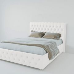 Кровать Версаль 1400 без основания (экокожа белый) в Надыме - nadym.mebel24.online | фото
