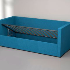 Кровать с ПМ (арт.030) (с/м 900*2000мм) (б/матр), ткань синяя в Надыме - nadym.mebel24.online | фото 2