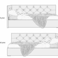 Кровать угловая Лэсли интерьерная +основание (120х200) в Надыме - nadym.mebel24.online | фото 2