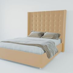 Кровать Венеция ЛЮКС с ПМ 1600 (экокожа бежевая) в Надыме - nadym.mebel24.online | фото 2