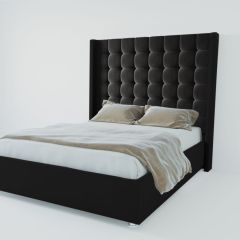 Кровать Венеция ЛЮКС с ПМ 800 (экокожа кольт ч) в Надыме - nadym.mebel24.online | фото 2