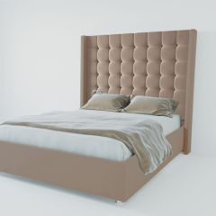 Кровать Венеция ЛЮКС с ПМ 900 (велюр серый) в Надыме - nadym.mebel24.online | фото 2