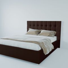 Кровать Венеция с ПМ 2000 (экокожа коричневая) в Надыме - nadym.mebel24.online | фото 2