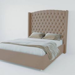 Кровать Версаль ЛЮКС с ПМ 1400 (велюр темно-серый) в Надыме - nadym.mebel24.online | фото