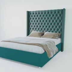 Кровать Версаль ЛЮКС с ПМ 2000 (велюр бирюзовая) в Надыме - nadym.mebel24.online | фото