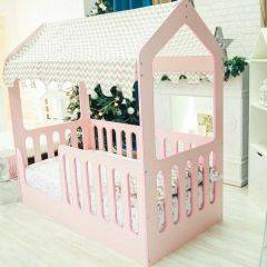Кровать-домик без ящика 800*1600 (Розовый) в Надыме - nadym.mebel24.online | фото