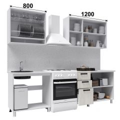 Кухня ДИОР 2 м б/стекла (белый/дуб крафт золотой) в Надыме - nadym.mebel24.online | фото 2