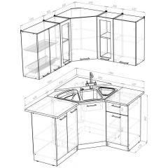 Кухонный гарнитур Лариса оптима 2 1500х1300 мм в Надыме - nadym.mebel24.online | фото 2