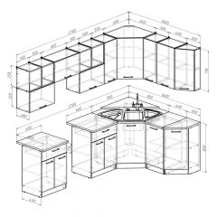 Кухонный гарнитур Лариса оптима 5 2700х1600 мм в Надыме - nadym.mebel24.online | фото 2