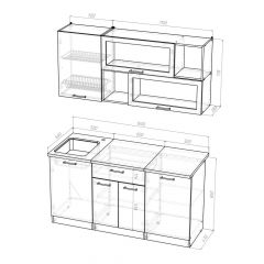 Кухонный гарнитур Лоретта стандарт 1600 мм в Надыме - nadym.mebel24.online | фото 2