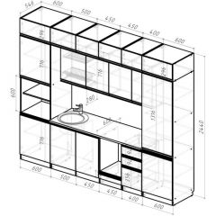 Кухонный гарнитур Сиена люкс 3000 мм в Надыме - nadym.mebel24.online | фото 2