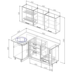 Кухонный гарнитур угловой Пайн 1000х1800 (Стол. 26мм) в Надыме - nadym.mebel24.online | фото 2