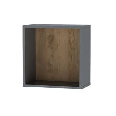 Квадро ПЛ-1 Полка (ЛДСП графит-дуб крафт золотой) в Надыме - nadym.mebel24.online | фото
