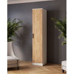 ЛАРС Пенал Белый/Дуб крафт золотой в Надыме - nadym.mebel24.online | фото