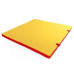Мат гимнастический 1х1х0,08м с вырезом под стойки цв. красный-желтый в Надыме - nadym.mebel24.online | фото 1