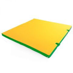 Мат гимнастический 1х1х0,05м с вырезом под стойки цв. зеленый-желтый в Надыме - nadym.mebel24.online | фото