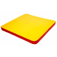 Мат гимнастический 1,36х1,36х0,08м складной закругленные углы цв. красный-желтый (для ДСК Игрунок) в Надыме - nadym.mebel24.online | фото 1