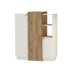 Модульная прихожая Квадро (ЛДСП дуб крафт золотой-миндаль) в Надыме - nadym.mebel24.online | фото 2