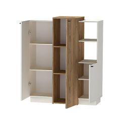 Модульная прихожая Квадро (ЛДСП дуб крафт золотой-миндаль) в Надыме - nadym.mebel24.online | фото 3