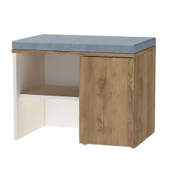 Модульная прихожая Квадро (ЛДСП дуб крафт золотой-миндаль) в Надыме - nadym.mebel24.online | фото 4