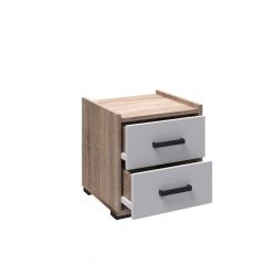 Модульная Спальня Соната (Белый/Дуб сонома) в Надыме - nadym.mebel24.online | фото 4