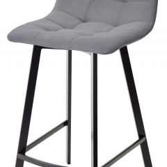Полубарный стул CHILLI-QB SQUARE серый #27, велюр / черный каркас (H=66cm) М-City в Надыме - nadym.mebel24.online | фото