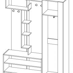 Прихожая Марица Модульная (ЯШ темный/ светлый) в Надыме - nadym.mebel24.online | фото 3