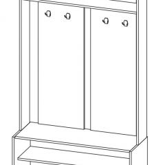 Прихожая Марица Модульная (ЯШ темный/ светлый) в Надыме - nadym.mebel24.online | фото 4
