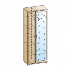 Прихожая Мелисса композиция 1 (Ясень Асахи) в Надыме - nadym.mebel24.online | фото 2