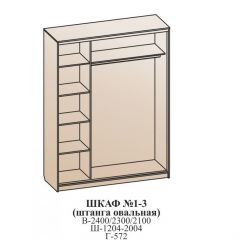 Шкаф №1 1.2-2 Оптима 2400х1204х572 (фасад 2 ЛДСП) в Надыме - nadym.mebel24.online | фото 6