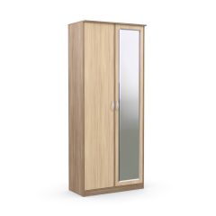 Шкаф 2-х створчатый Дуэт Люкс с зеркалом в Надыме - nadym.mebel24.online | фото 3