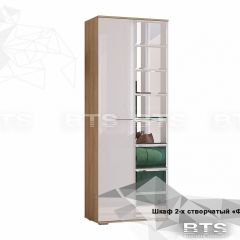 ФЛАЙ Шкаф 2-х створчатый ШК-04 (дуб сонома/белый) в Надыме - nadym.mebel24.online | фото 2