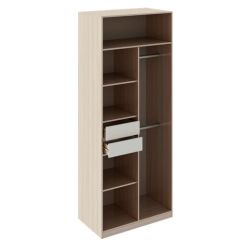 Шкаф 2 двери Глэдис М22 (ЯШС/Белый) в Надыме - nadym.mebel24.online | фото 2