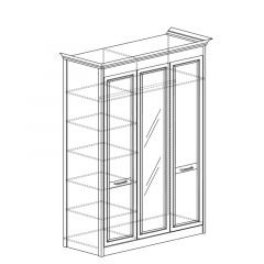 Шкаф 3-дверный со стеклом №453 Адель в Надыме - nadym.mebel24.online | фото 2